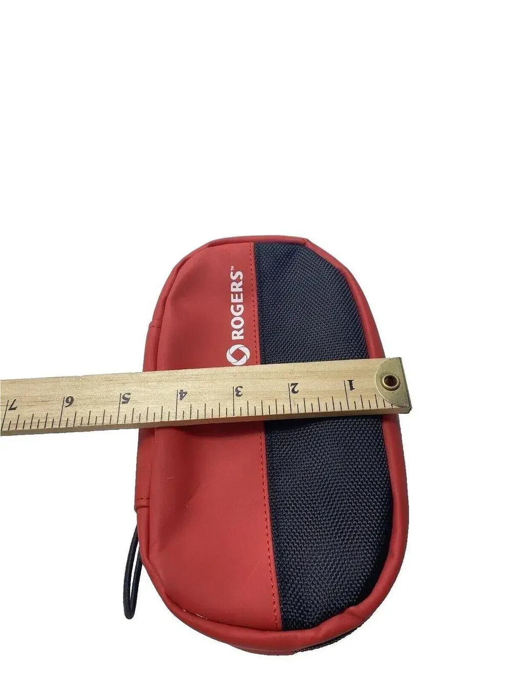 Rogers Red & Black Small Pouch Zip Pencil Case Toiletry Carrier Bag - New As Is